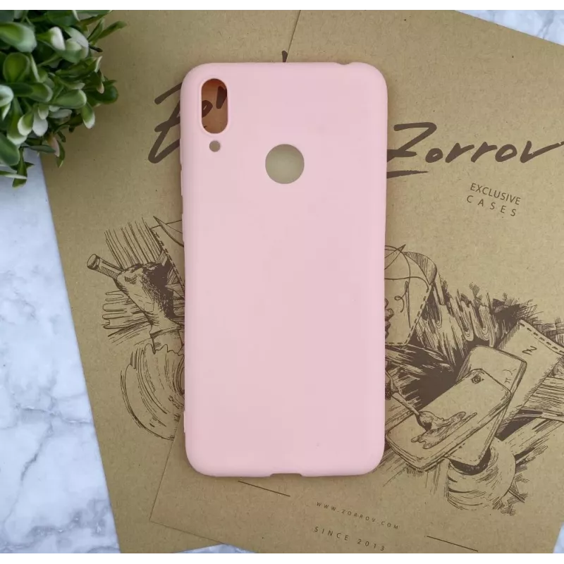 Evelatus Huawei Y7 2019 Nano Silicone Case Soft Touch TPU Pink Sand