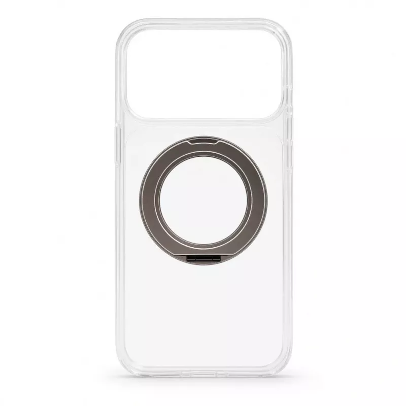 Evelatus Hybrid Case with MagSafe and 360° Metal Stand for iPhone 17 Pro Max, Transparent
