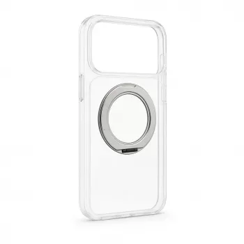 Evelatus Hybrid Case with MagSafe and 360° Metal Stand for iPhone 17 Pro Max, Transparent
