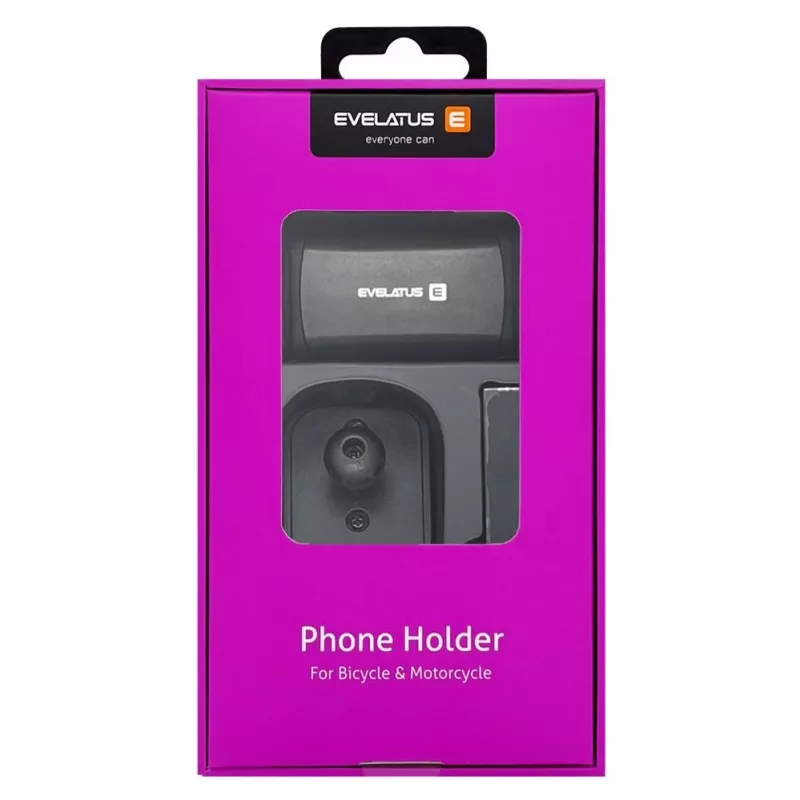 Evelatus Phone Holder For Bicycle and Motorcycle EPH01 Black