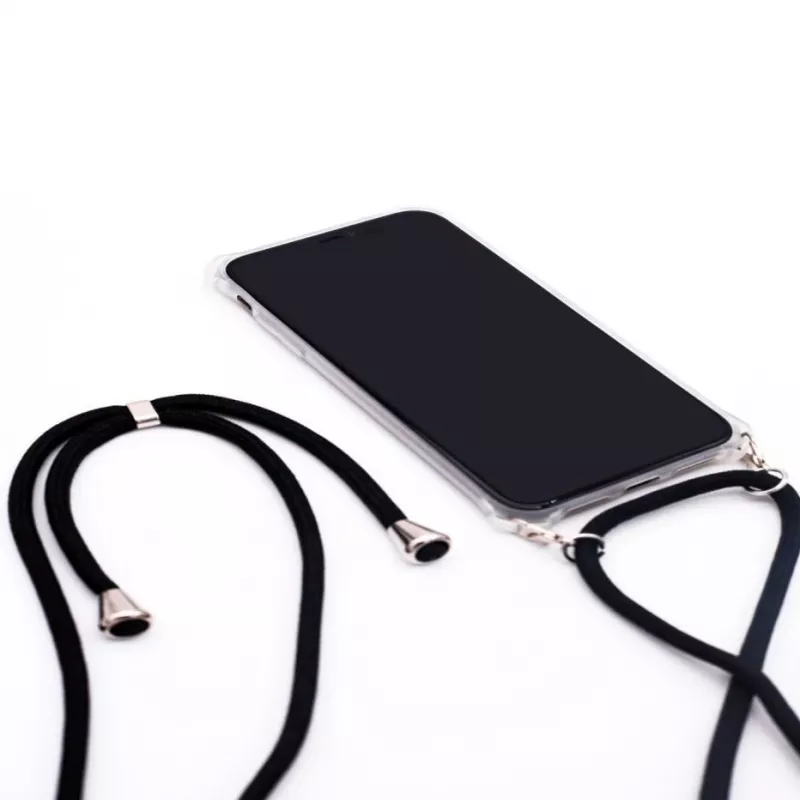 Evelatus Samsung A50 Case with Rope Black Transparent