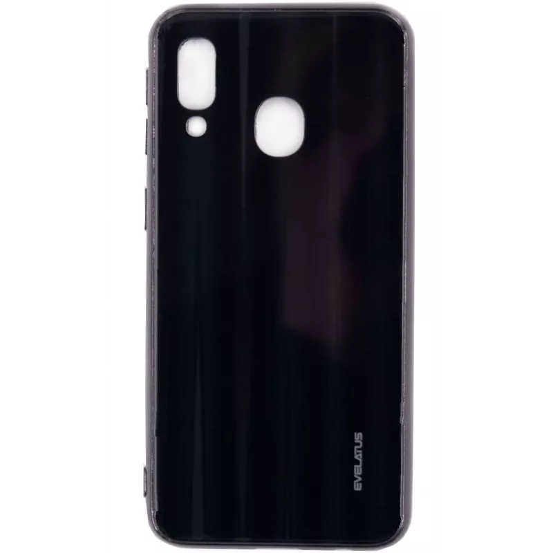 Evelatus Samsung Galaxy A10 Water Ripple Full Color Electroplating Tempered Glass Screen Protector Black