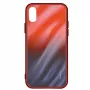 Evelatus Samsung Galaxy A10 Water Ripple Gradient Color Anti-Explosion Tempered Glass Case Gradient Red-Black