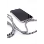 Evelatus Samsung Galaxy A10s Case with Rope Black Stripes Transparent