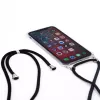 Evelatus Samsung Galaxy A10s Case with Rope Strap, Black Transparent