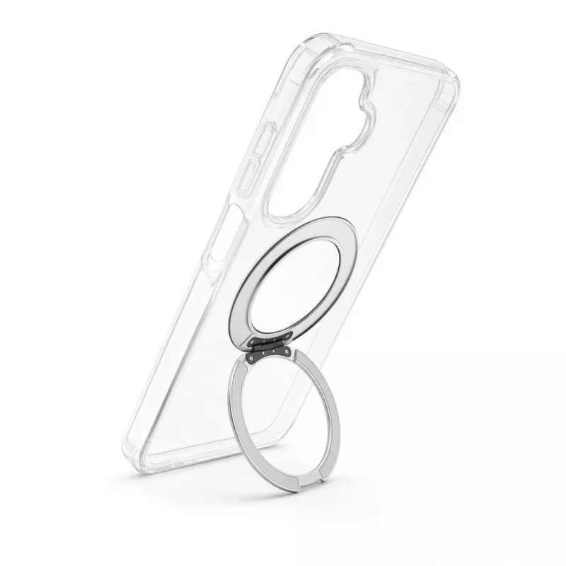 Evelatus Samsung Galaxy A17 4G / A17 5G Hybrid Case with MagSafe PC+TPU 360 Metal Stand Transparent