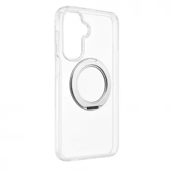 Evelatus Samsung Galaxy A17 4G / A17 5G Hybrid Case with MagSafe PC+TPU 360 Metal Stand Transparent
