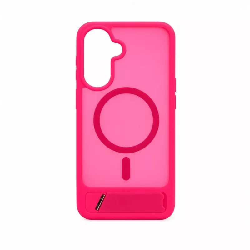 Evelatus Samsung Galaxy A17 4G / A17 5G Rubber Coated MagSafe With Stand Case Hot Pink