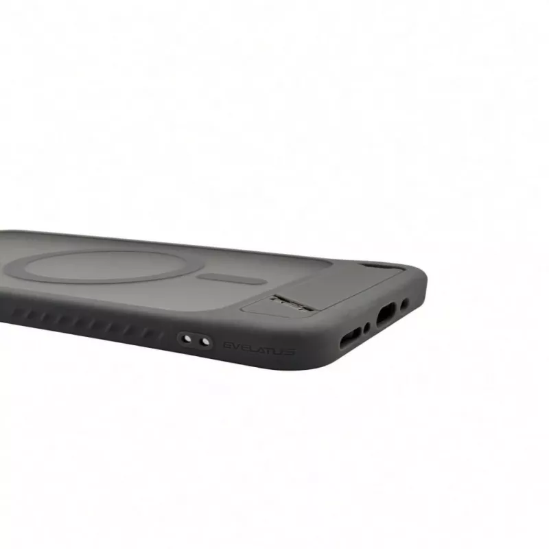 Evelatus Samsung Galaxy A17 4G / A17 5G Rubber Coated MagSafe With Stand Case Smoke Grey