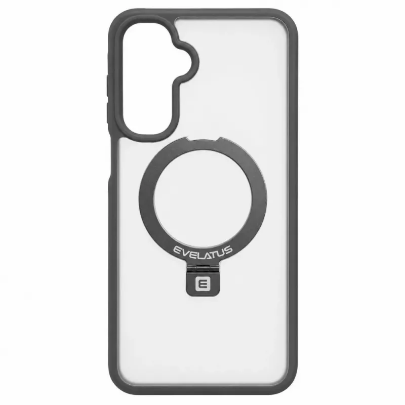 Evelatus Samsung Galaxy A17 4G / A17 5G Shield Case With MagSafe & Stand Matte Ring Smoke Grey