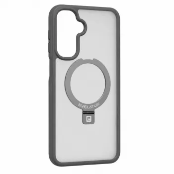 Evelatus Samsung Galaxy A17 4G / A17 5G Shield Case With MagSafe & Stand Matte Ring Smoke Grey