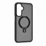 Evelatus Samsung Galaxy A17 4G / A17 5G Shield Case with MagSafe & Stand Matte Ring Black