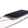 Evelatus Samsung Galaxy A20e Silicone Transparent with Necklace TPU Strap Silver