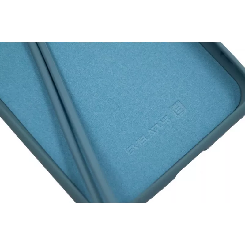 Evelatus Samsung Galaxy A20e Soft Touch Silicone Case with Strap Blue