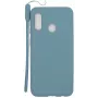 Evelatus Samsung Galaxy A20e Soft Touch Silicone Case with Strap Blue