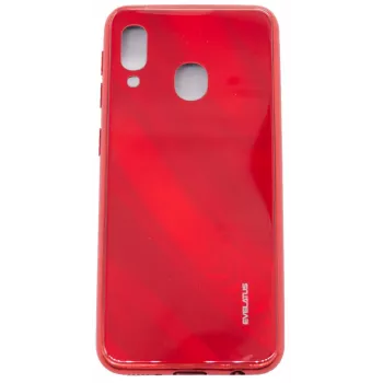 Evelatus Samsung Galaxy A20e Water Ripple Full Color Electroplating Tempered Glass Screen Protector Red