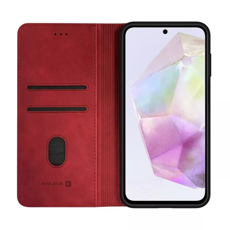 Evelatus Samsung Galaxy A35 Book Case Folio Red