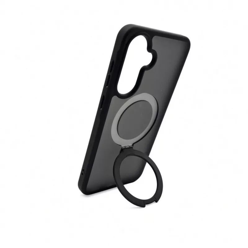Evelatus Samsung Galaxy A37 / A36 Shield Case with MagSafe & Stand Matte Ring Black