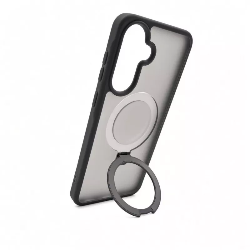 Evelatus Samsung Galaxy A37 / A36 Shield Case with MagSafe & Stand Matte Ring Smoke Grey