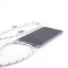Evelatus Samsung Galaxy A50s Case with Rope White Stripes Transparent