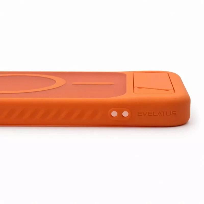 Evelatus Samsung Galaxy A57 Rubber Coated MagSafe With Stand Case Orange