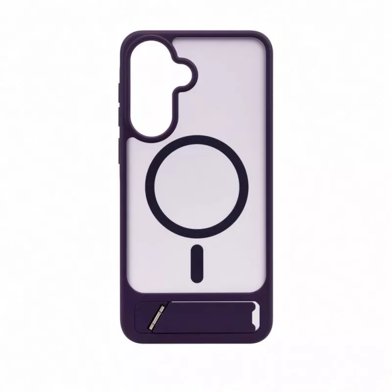 Evelatus Samsung Galaxy A57 Rubber Coated MagSafe With Stand Case Purple
