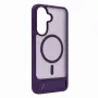 Evelatus Samsung Galaxy A57 Rubber Coated MagSafe With Stand Case Purple