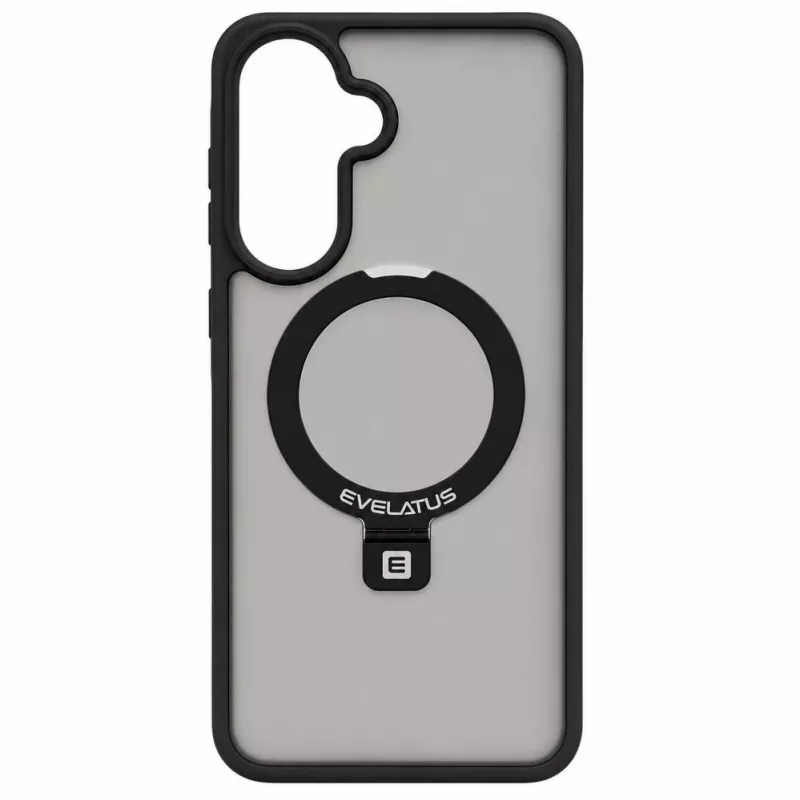 Evelatus Samsung Galaxy A57 Shield Case with MagSafe & Stand Matte Ring Black