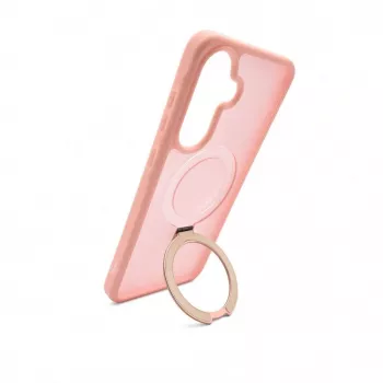 Evelatus Samsung Galaxy A57 Shield Case with MagSafe & Stand Matte Ring Light Pink