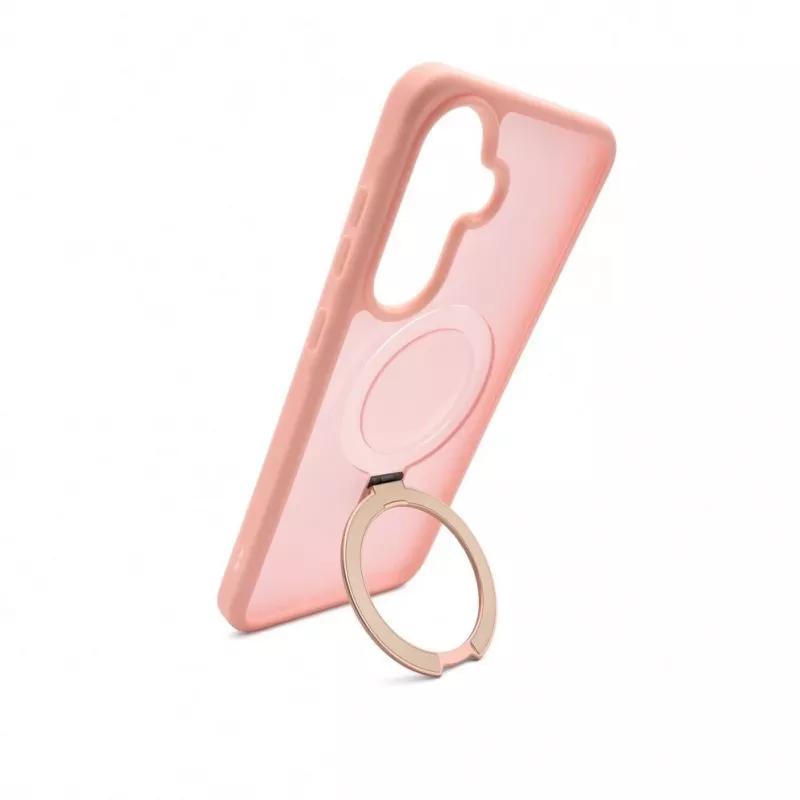 Evelatus Samsung Galaxy A57 Shield Case with MagSafe & Stand Matte Ring Light Pink