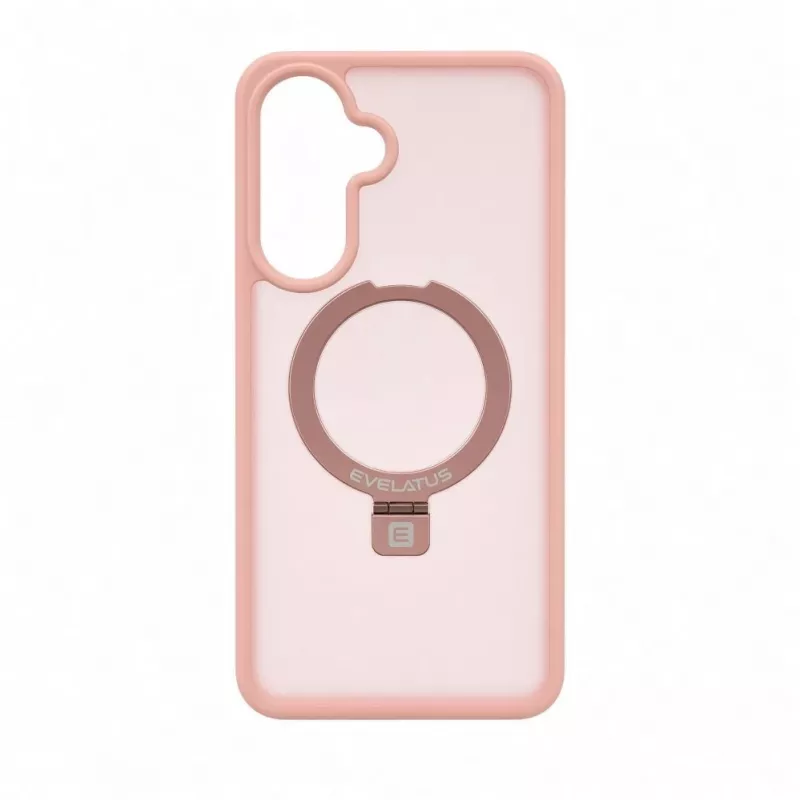 Evelatus Samsung Galaxy A57 Shield Case with MagSafe & Stand Matte Ring Light Pink