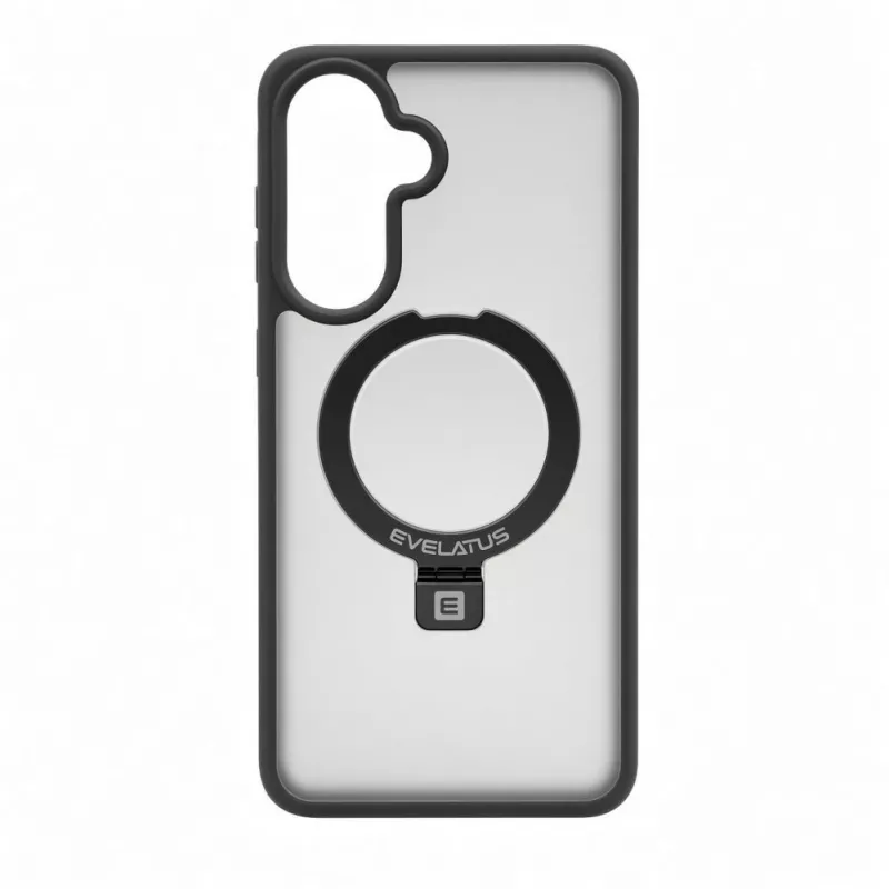 Evelatus Samsung Galaxy A57 Shield Case with MagSafe & Stand, Matte Ring, Smoke Grey