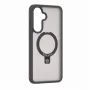 Evelatus Samsung Galaxy A57 Shield Case with MagSafe & Stand, Matte Ring, Smoke Grey