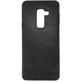 Evelatus Samsung Galaxy A6+ (2018) TPU Back Cover with Metal Plate for Magnetic Car Holder, Black