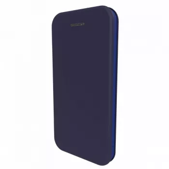 Evelatus Samsung Galaxy A7 2018 Book Case Dark Blue - PU Leather Folio with Card Slots, Magnetic Closure, Kickstand, TPU Inner Shell