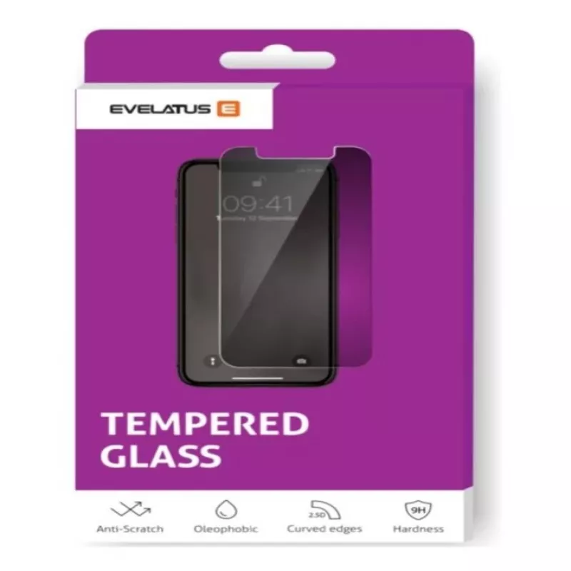 Evelatus Samsung Galaxy J7 (2017) J730 0.33mm Flat Clear Tempered Glass Screen Protector with Japan Glue, Anti-Static