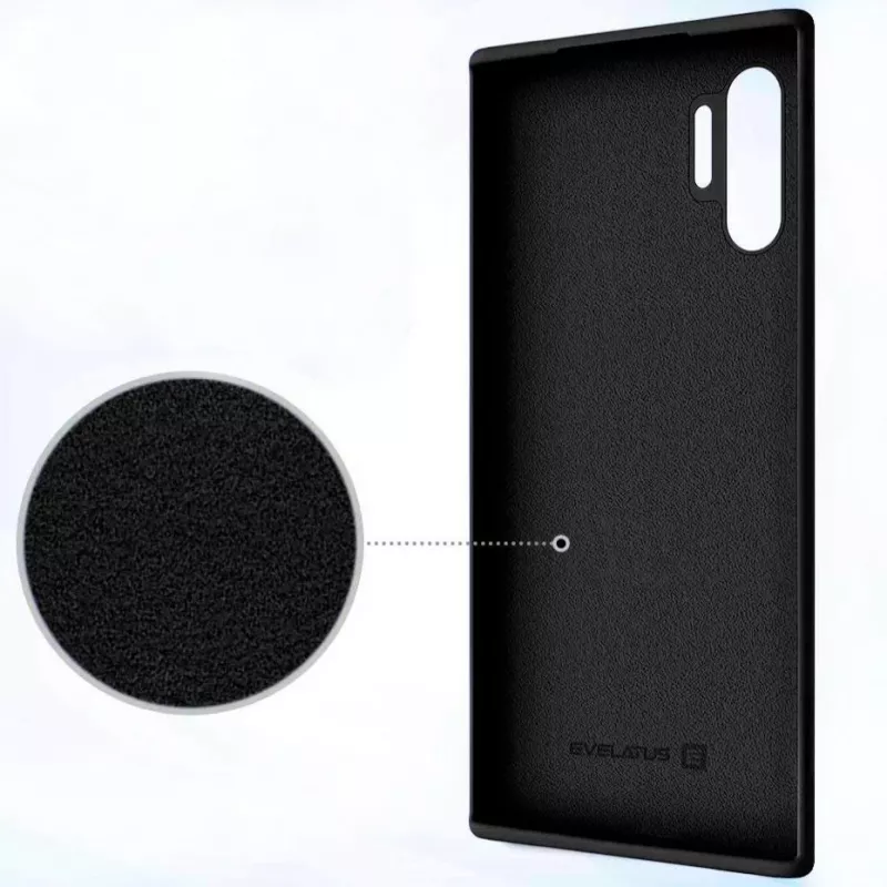 Evelatus Samsung Galaxy Note 10 Plus Premium Soft Touch Silicone Case Black