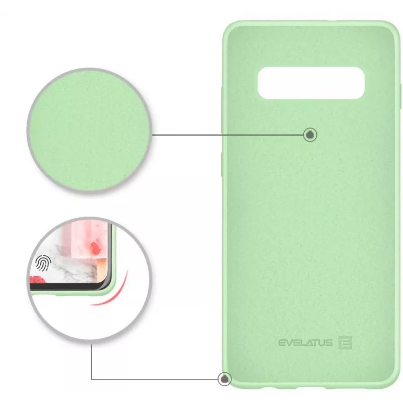 Evelatus Samsung Galaxy S10 Nano Silicone Case Soft Touch TPU Mint