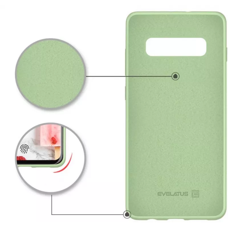 Evelatus Samsung Galaxy S10+ Nano Silicone Case Soft Touch TPU Mint