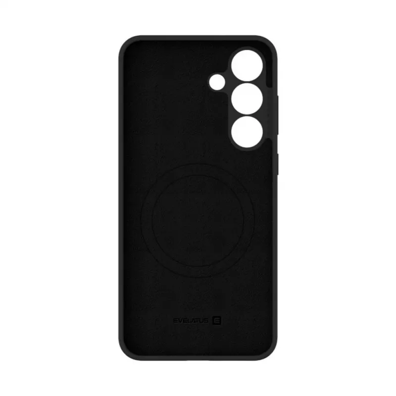 Evelatus Samsung Galaxy S25 FE Premium Magnetic Soft Touch Silicone Case Black