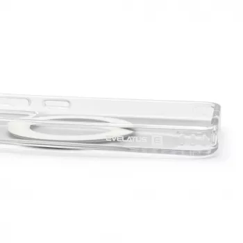 Evelatus Samsung Galaxy S26 Hybrid Case with MagSafe PC+TPU 360 Metal Stand Transparent