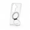 Evelatus Samsung Galaxy S26 Hybrid Case with MagSafe PC+TPU 360 Metal Stand Transparent