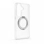 Evelatus Samsung Galaxy S26 Hybrid Case with MagSafe PC+TPU 360 Metal Stand Transparent