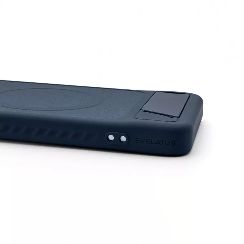 Evelatus Samsung Galaxy S26 Rubber Coated MagSafe Case with Stand Navy Blue