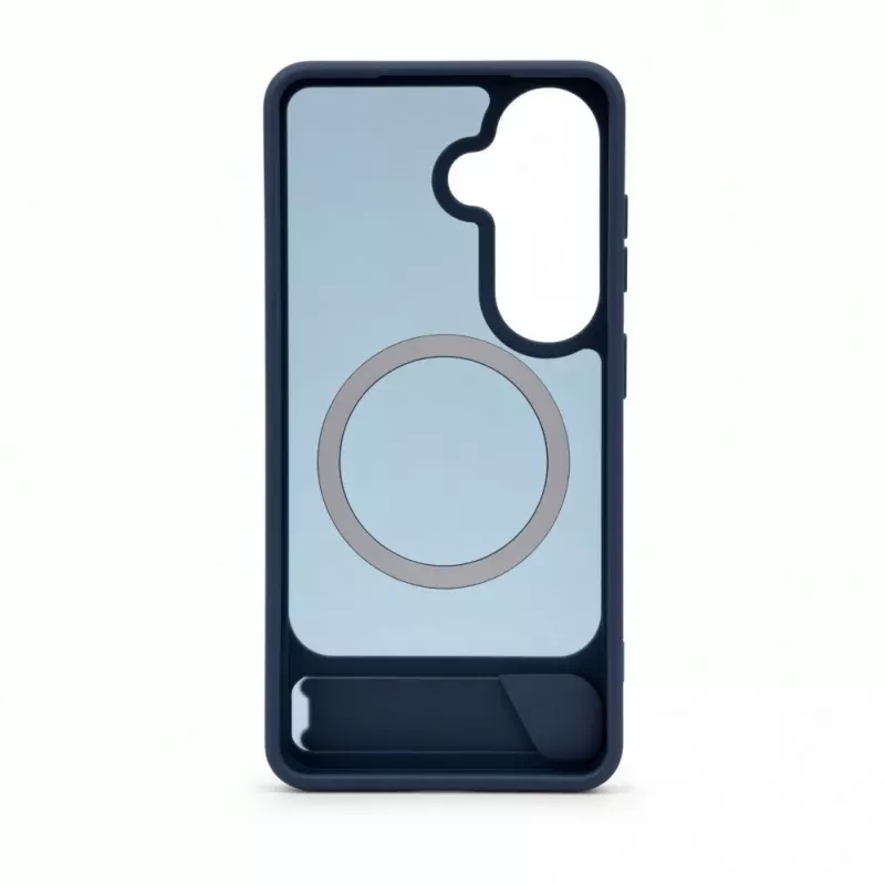 Evelatus Samsung Galaxy S26 Rubber Coated MagSafe Case with Stand Navy Blue