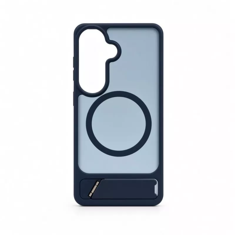 Evelatus Samsung Galaxy S26 Rubber Coated MagSafe Case with Stand Navy Blue