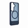 Evelatus Samsung Galaxy S26 Rubber Coated MagSafe Case with Stand Navy Blue