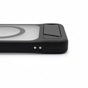 Evelatus Samsung Galaxy S26 Rubber Coated MagSafe With Stand Case Black