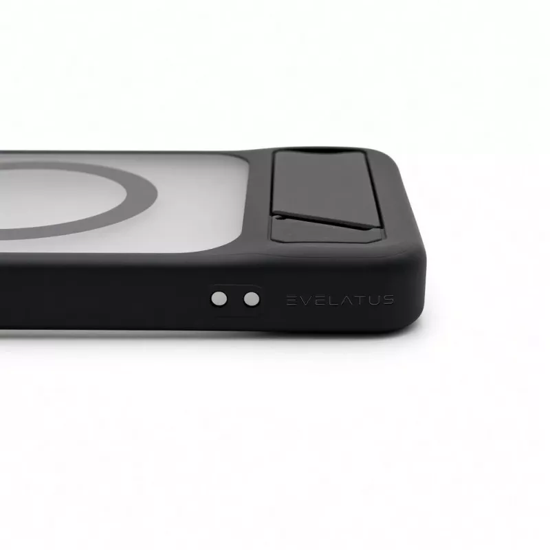 Evelatus Samsung Galaxy S26 Rubber Coated MagSafe With Stand Case Black
