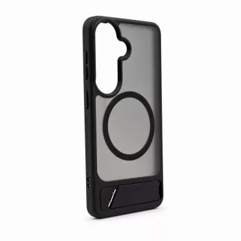 Evelatus Samsung Galaxy S26 Rubber Coated MagSafe With Stand Case Black